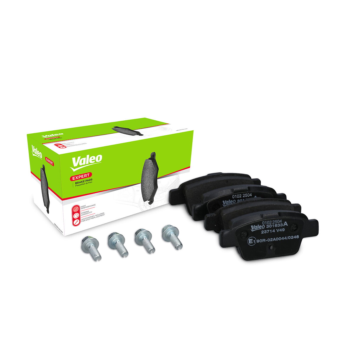 Jeu de 4 plaquettes de frein VALEO ref. 301633A
